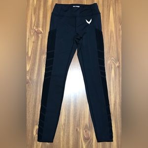 Maverick By Logan Paul Leggings Pants Womens S Black Mesh Exercise Gym Stretch